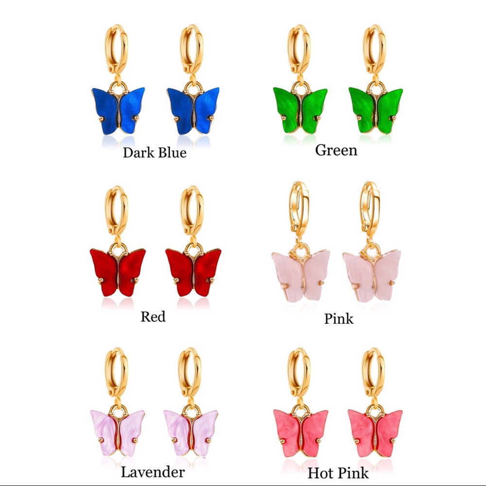Butterfly Earrings Woman earrings BUNDLE 3 pairs - Picture 5 of 5